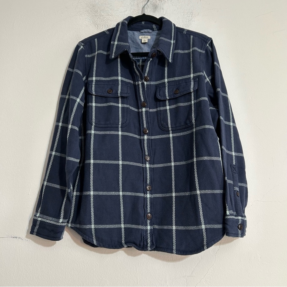 L.L. Bean Women's 1912 Overshirt Cotton Twill Shacket Shirt Jacket Fall Granola